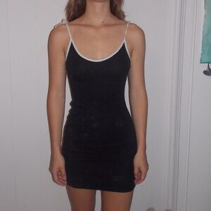 Black Spaghetti Strap Mini Dress